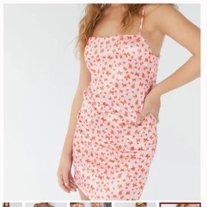 Urban Outfitters Butterfly Sateen Mini Slip Dress